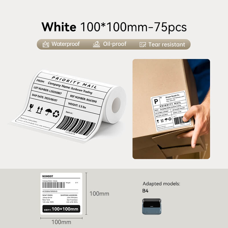 B4 Inkless Thermal Label Maker for Shipping Label, Idea for bussiness&offices