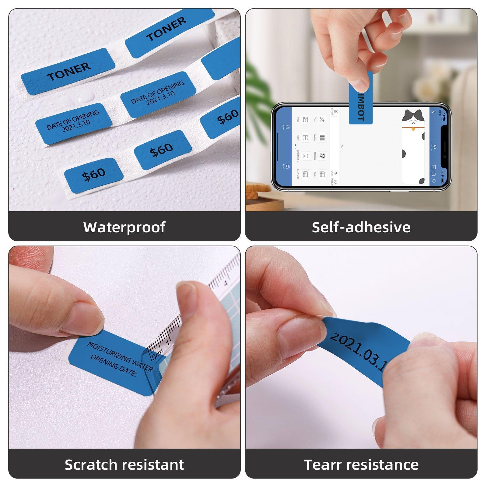 NIIMBOT Label 0.47" x 1.57"-160pcs(12*40mm) for D11/D110/D101 - NIIMBOT
