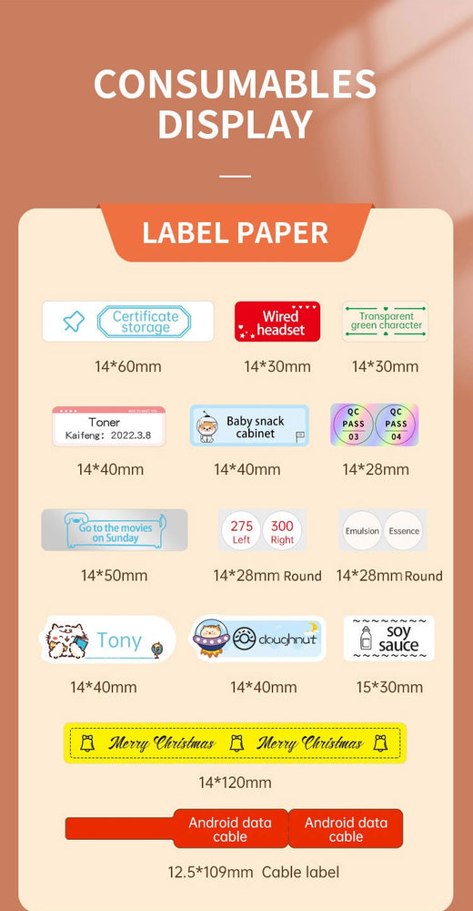 NIIMBOT B18 Color Label Printer, Wireless Bluetooth Connection, Portable,Mobile Editing,Support Color Printing Rechargeable