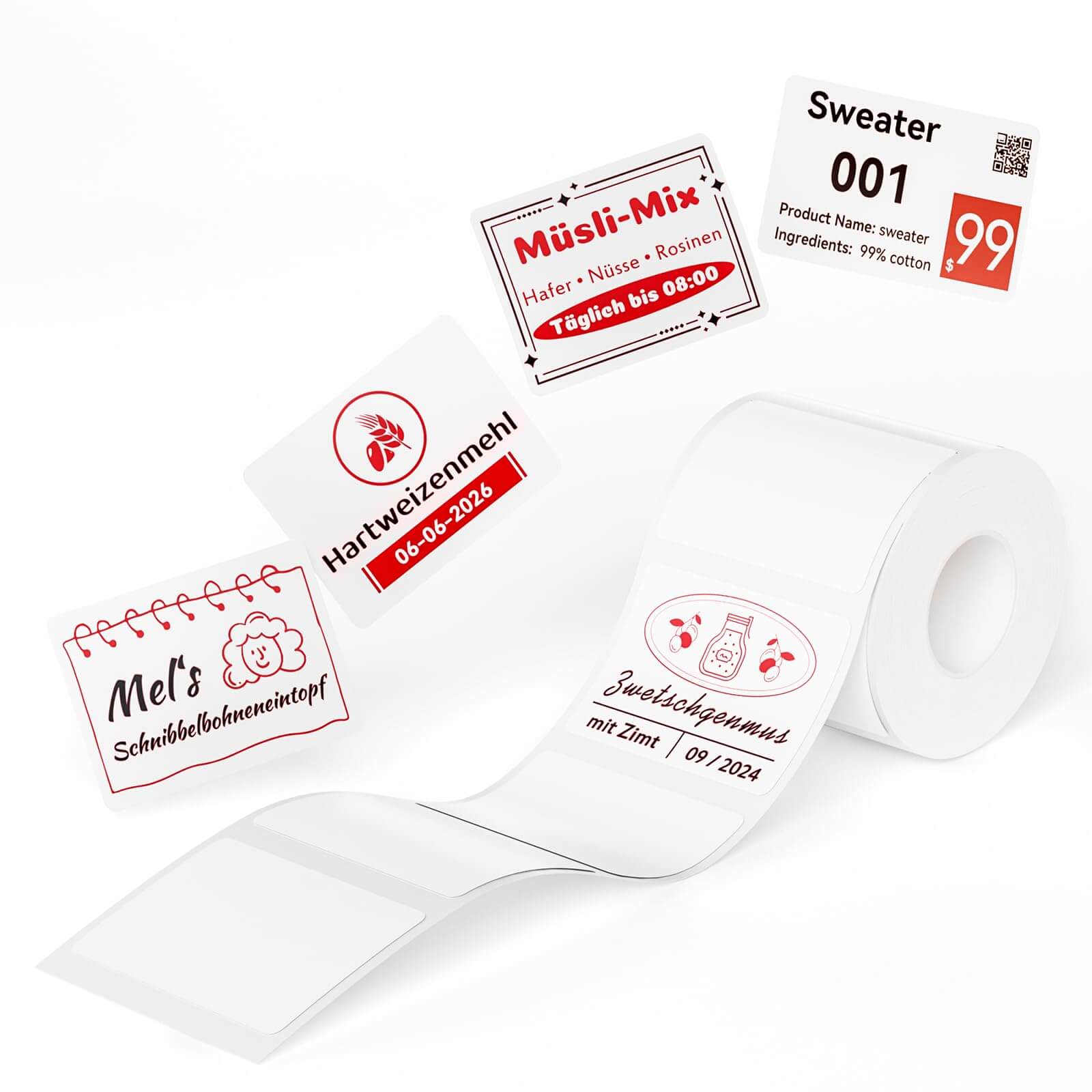 Photo Papers, Red&Black Labels for B21 Pro-13