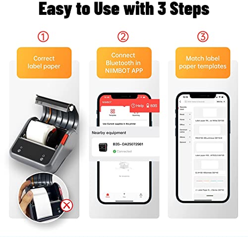 NIIMBOT B3S 3Inch Thermal Label Maker